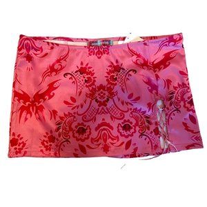 Urban Outfitters NWT Low Rise Hot Pink Floral Print Mini Skirt, Small